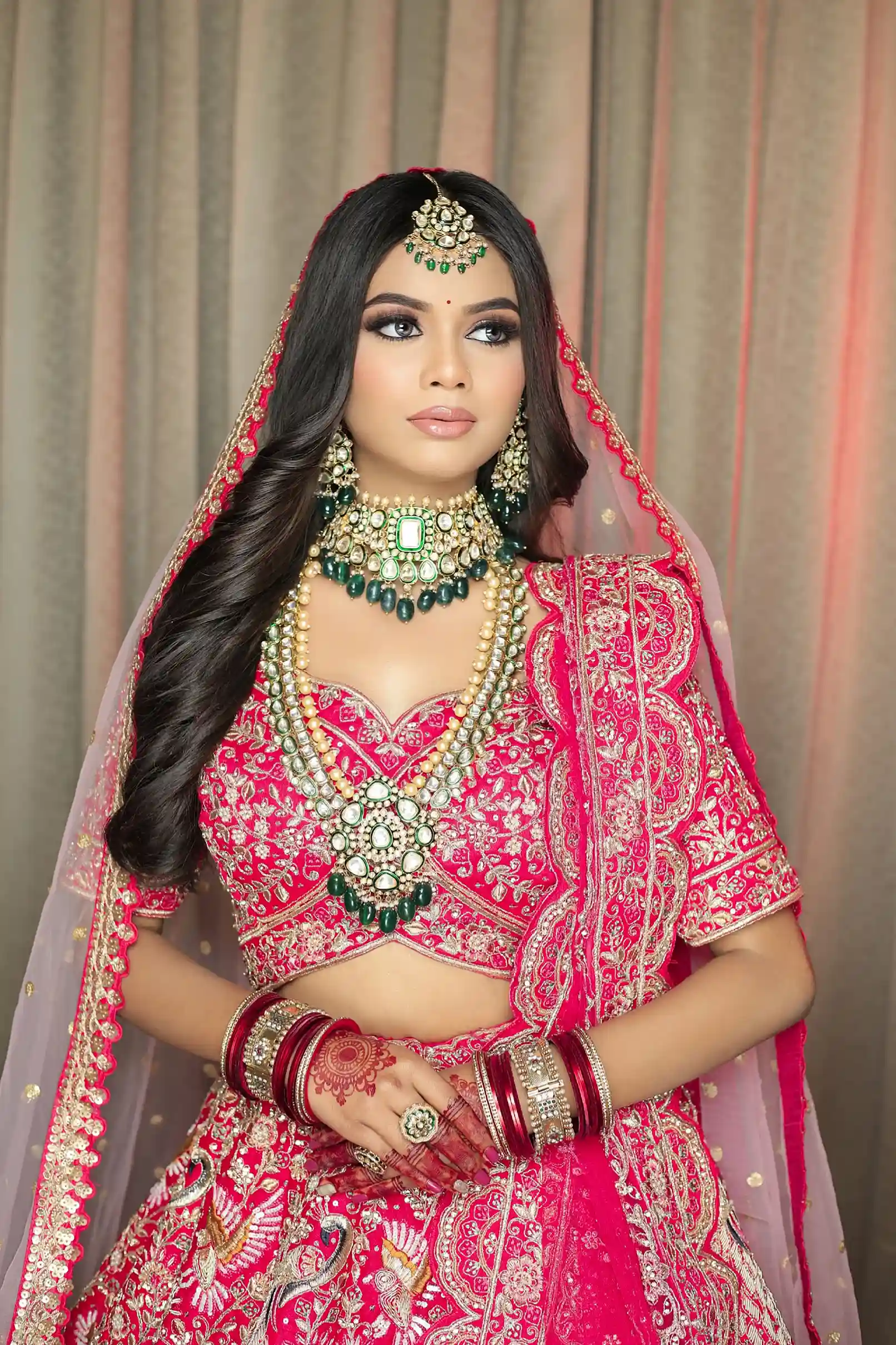 Stunning bridal makeup by Monika Monisha in Lucknow